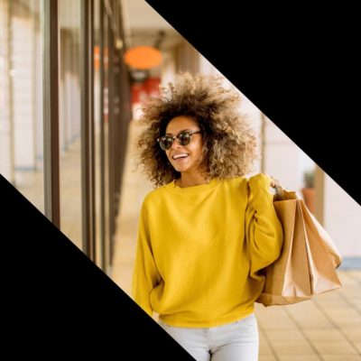 woman with shopping bags